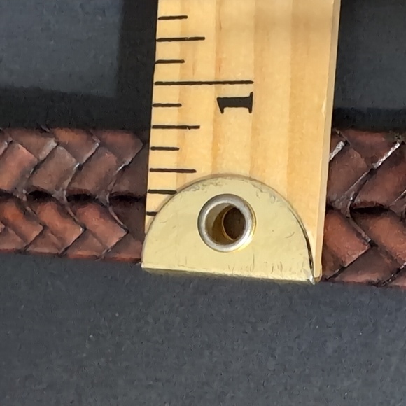 Brighton Men's Brown Braided Leather Belt with Silver Buckle, Size 32 M/L. - Picture 10 of 10